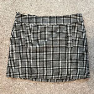 Banana Republic Wool Blend Plaid Mini Skirt